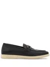 Ferragamo Gancini Leather Loafers In Multi