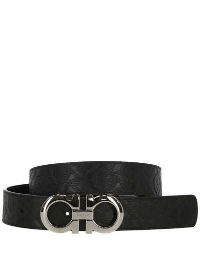 Ferragamo Black Leather Man's Belt