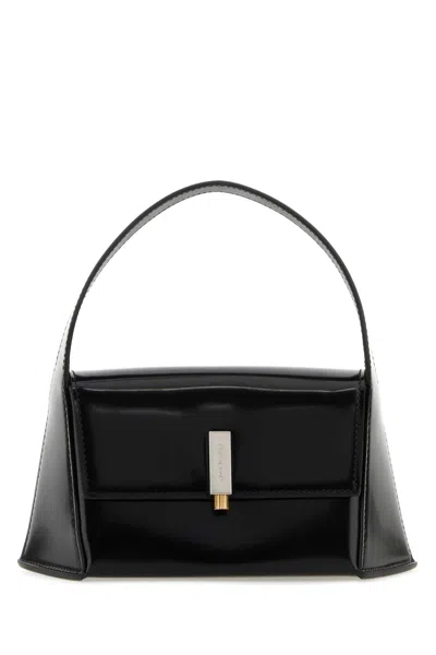 Ferragamo Black Leather Mini Prisma Handbag