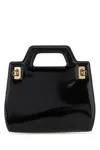 Ferragamo Black Leather Wanda Bag