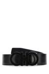 Ferragamo Reversible And Adjustable Gancini Belt In Black