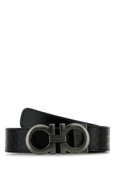 FERRAGAMO MEN BLACK LEATHER REVERSIBLE BELT, 36 LUXURY BELTS FOR MEN DARVEYS