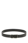 Ferragamo Reversible And Adjustable Double Gancini Belt In Black