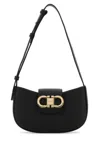 Ferragamo Gabry Black Calf Leather Shoulder Bag