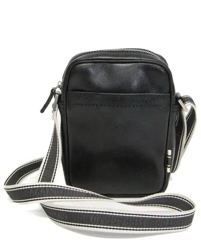 Pre-owned Ferragamo Black Leather Shoulder Bag (authentic Pre-loved)