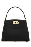 Ferragamo Black Leather Small Studio Box Handbag