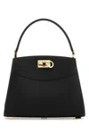 Ferragamo Black Leather Small Studio Box Handbag