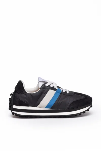 FERRAGAMO BLACK LEATHER SNEAKERS