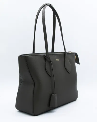 Ferragamo Black Leather Star Tote In Pattern