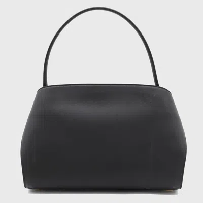 Ferragamo Black Leather Top Handle Bag