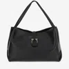 Ferragamo Gancini-clasp Calfskin Shoulder Bag In Black