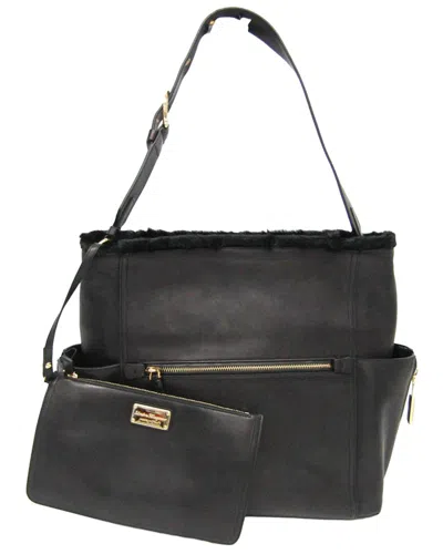 Pre-owned Ferragamo Black Leather Tote (authentic Pre-loved)
