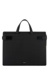 Ferragamo Ventiquattrore Twins In Pelle Nera Uomo In Black