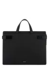 Ferragamo Ventiquattrore Twins In Pelle Nera Uomo In Black