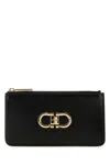 Ferragamo Leather Wallet Hardware Gold-tone