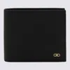 Ferragamo Black Leather Wallet In Black