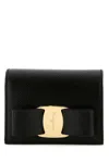 Ferragamo Black Leather Wallet In Black