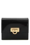 Ferragamo Black Leather Wallet In Black