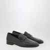 Ferragamo Black Loafer With Gancini Logo Men