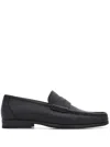 Ferragamo Black Loafer With Logo In Leather Man In Black