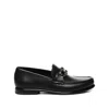 Ferragamo Gancini-detail Loafers In Black