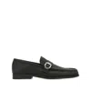 Ferragamo Leather Caspian Loafers In Black