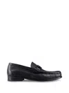Ferragamo Grandioso Logo Front Slide-in Loafers In Black