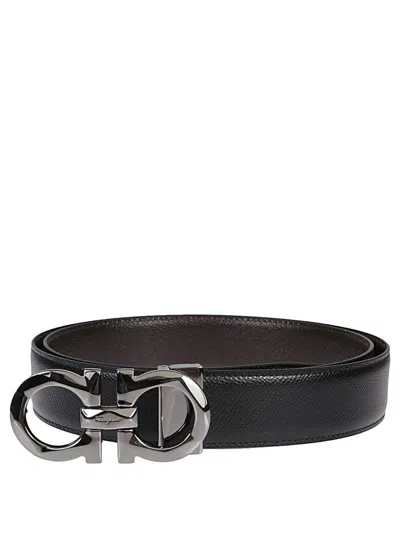 Ferragamo Black Logo Belt
