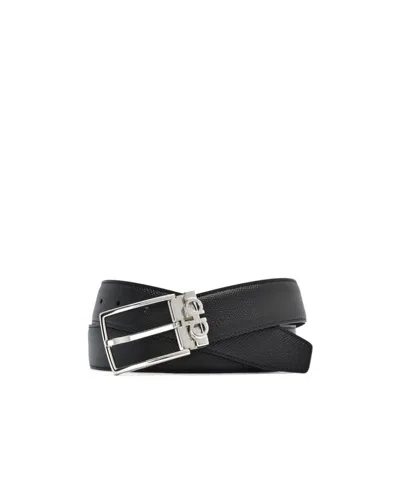 Ferragamo Black Logo Belt