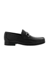 Ferragamo Salvatore  Men Dark Brown Leather Grandioso Loafers In Black
