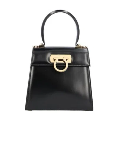 Ferragamo Black Logo Handbag