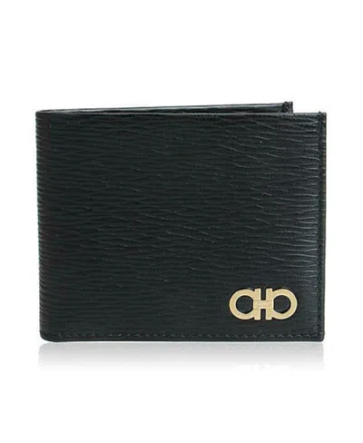 FERRAGAMO BLACK LOGO WALLET