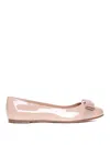 Ferragamo Black Maryan Loafers With Golden Plaque Logo In Nude & Neutrals