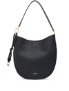 Ferragamo Medium Leather Hobo Bag In Black