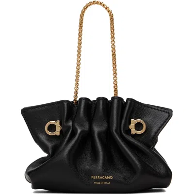 Ferragamo Black Micro Pouch In 002 Nero- || Nero