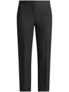 FERRAGAMO BLACK MID-RISE TAILORED TROUSERS