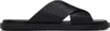Ferragamo Black Monogram Sandals In Nero
