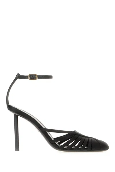 Ferragamo Black Nappa Leather Ermelia Pumps In Nero