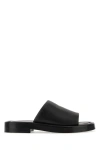 Ferragamo Black Nappa Leather Slippers