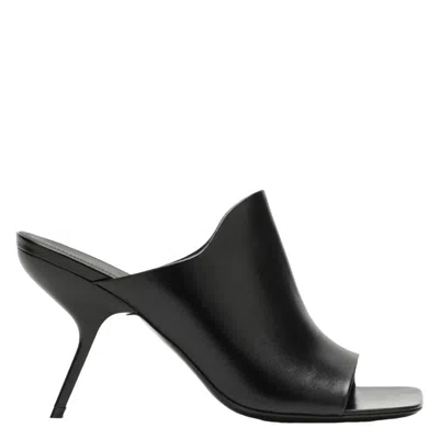 Ferragamo Black Nappa Open-toe Slide Sandals