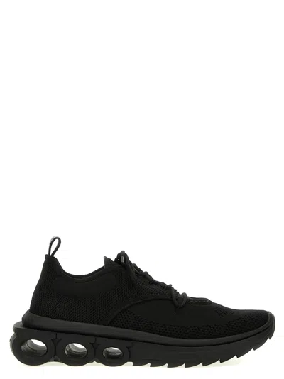 FERRAGAMO BLACK NIMA SNEAKERS