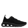 Ferragamo Black Nima Technical Knit Running Sneakers In Black