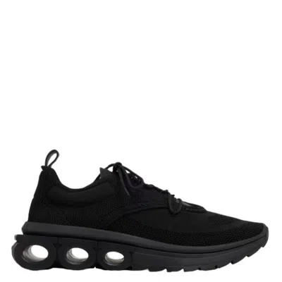 Ferragamo Black Nima Technical Knit Running Sneakers