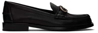 Ferragamo Black Ofelia Loafers In 009 Nero || Nero