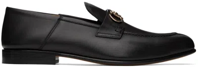 Ferragamo Black Ottone Loafers In 002 Nero || New Bisc