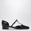 Ferragamo Linette Leather T-strap Ballerina Flats