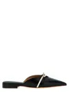 Ferragamo Bow Pointed Toe Mules In Black