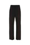 Ferragamo Contrasting-trim Cotton Track Pants In Black
