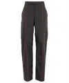 Ferragamo Black Polyester Blend Pant In Neroblack