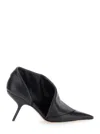 Ferragamo Black Pumps With Pointed Design And Side Opening Detail In Leather Woman In Multicolor